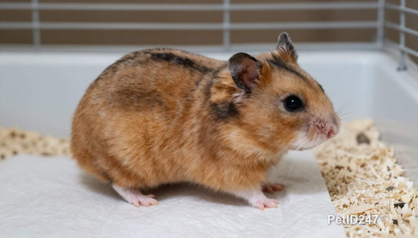 Hamster đứng trong chuồng sạch