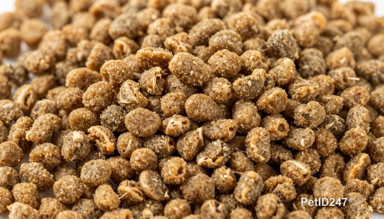 Dry dog kibble